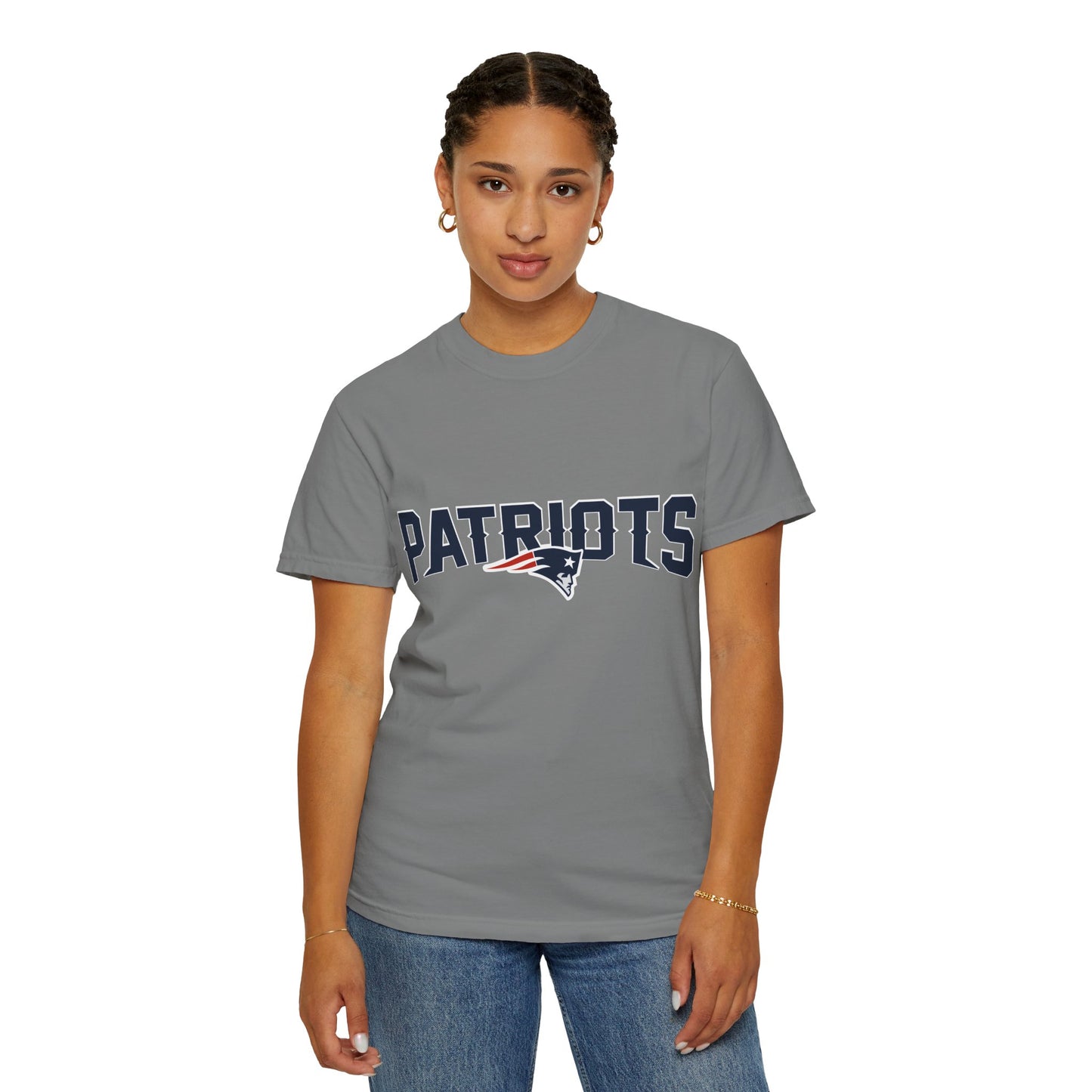 New England Patriots Football Merchandise Garment-Dyed T-Shirt – Premium Cotton Tee for Customization