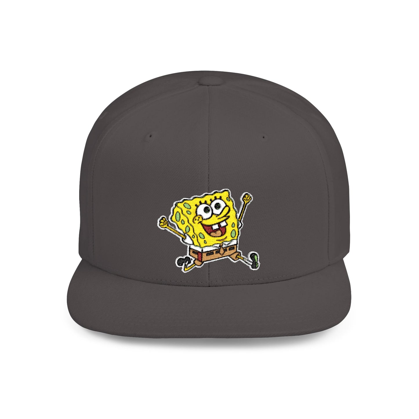 SpongeBob SquarePants Himself Flat Bill Snapback – Lightweight, Custom Fit, Premium Quality