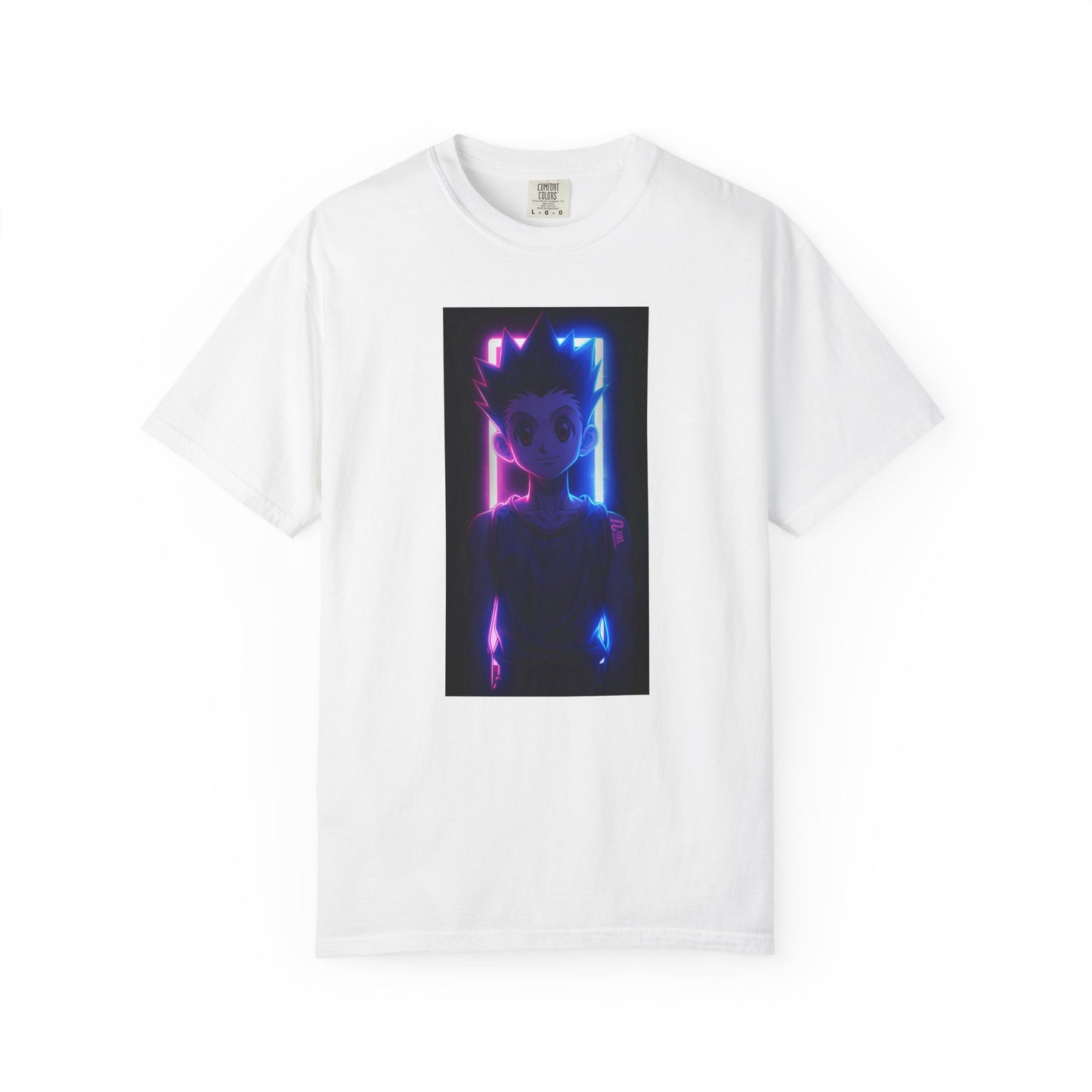 Hunter x Hunter Neon Art Garment-Dyed T-Shirt – Premium Cotton Tee for Customization