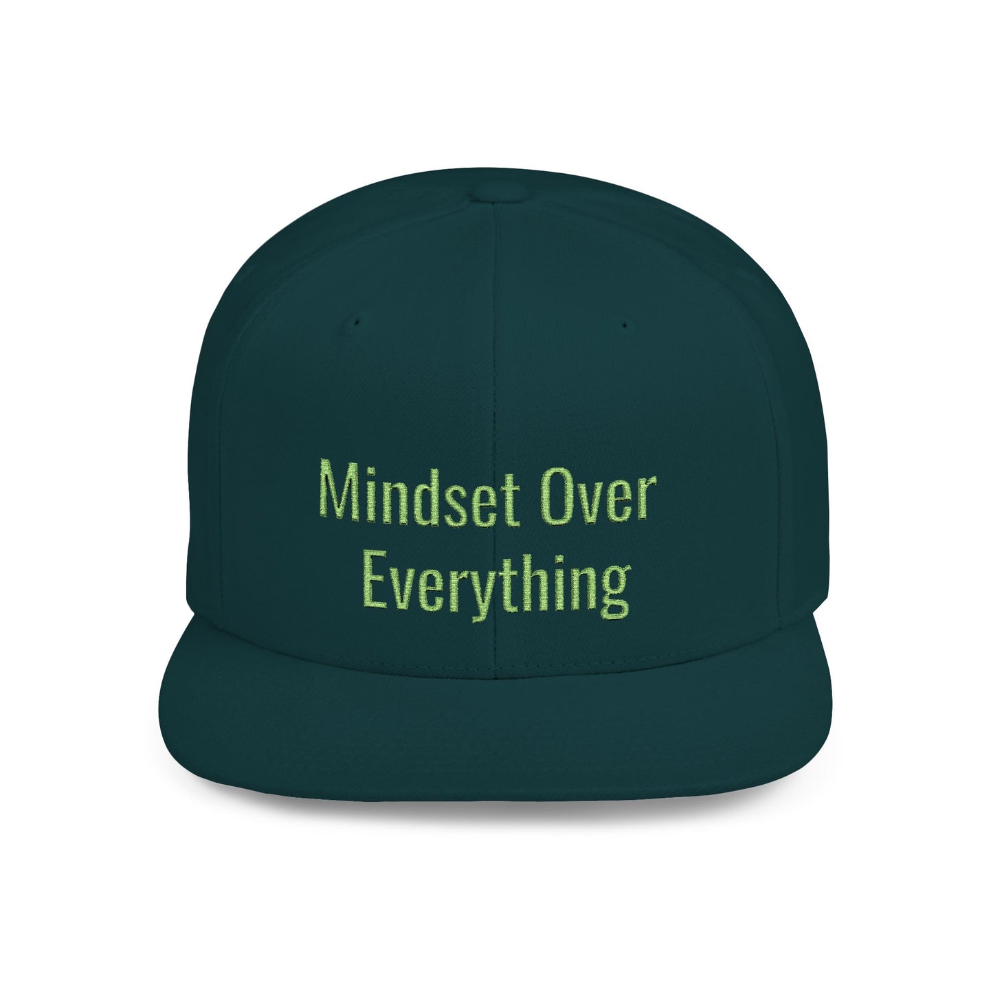Text Mindset Over Everything Flat Bill Snapback – Lightweight, Custom Fit, Premium Quality