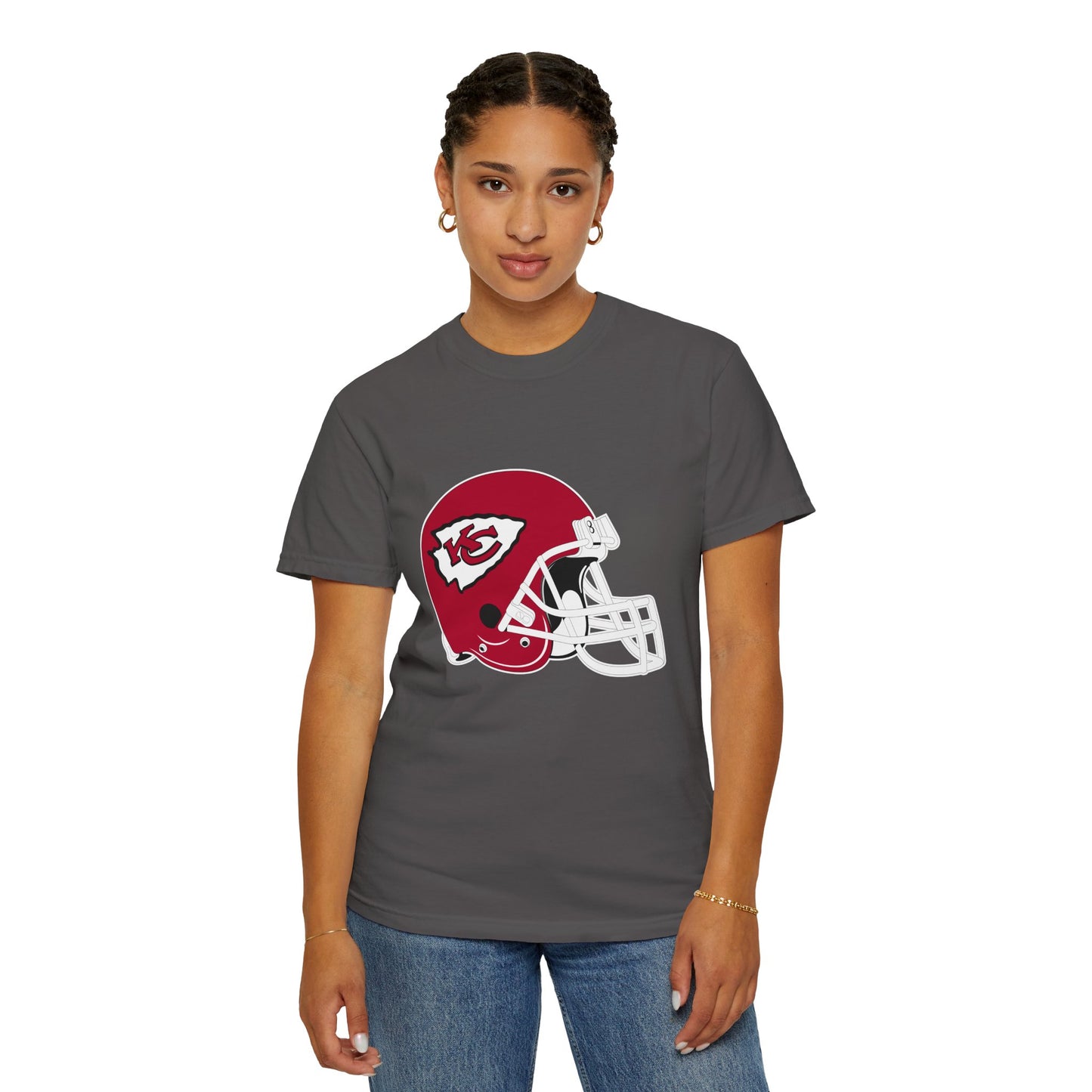 Kansas City Chiefs Football Fans Garment-Dyed T-Shirt – Premium Cotton Tee for Customization