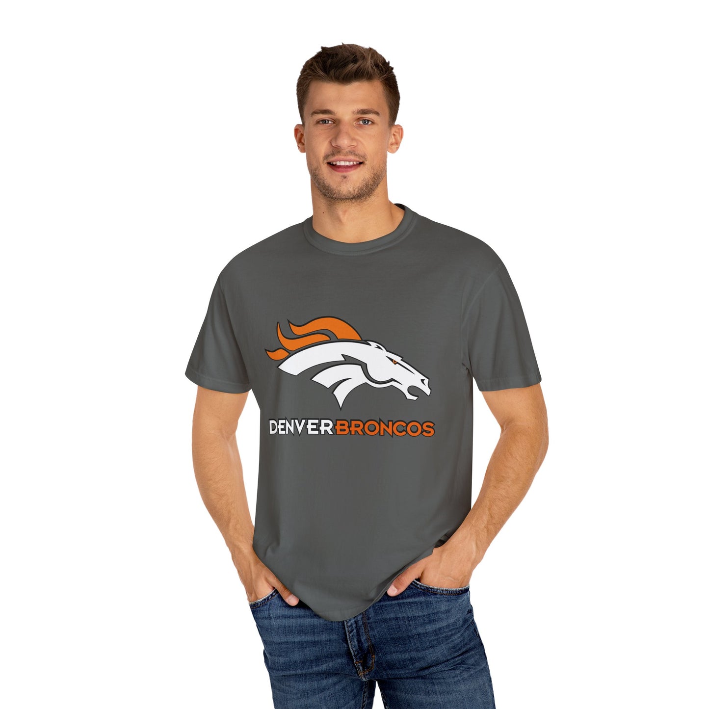 Denver Broncos Gear Garment-Dyed T-Shirt – Premium Cotton Tee for Customization