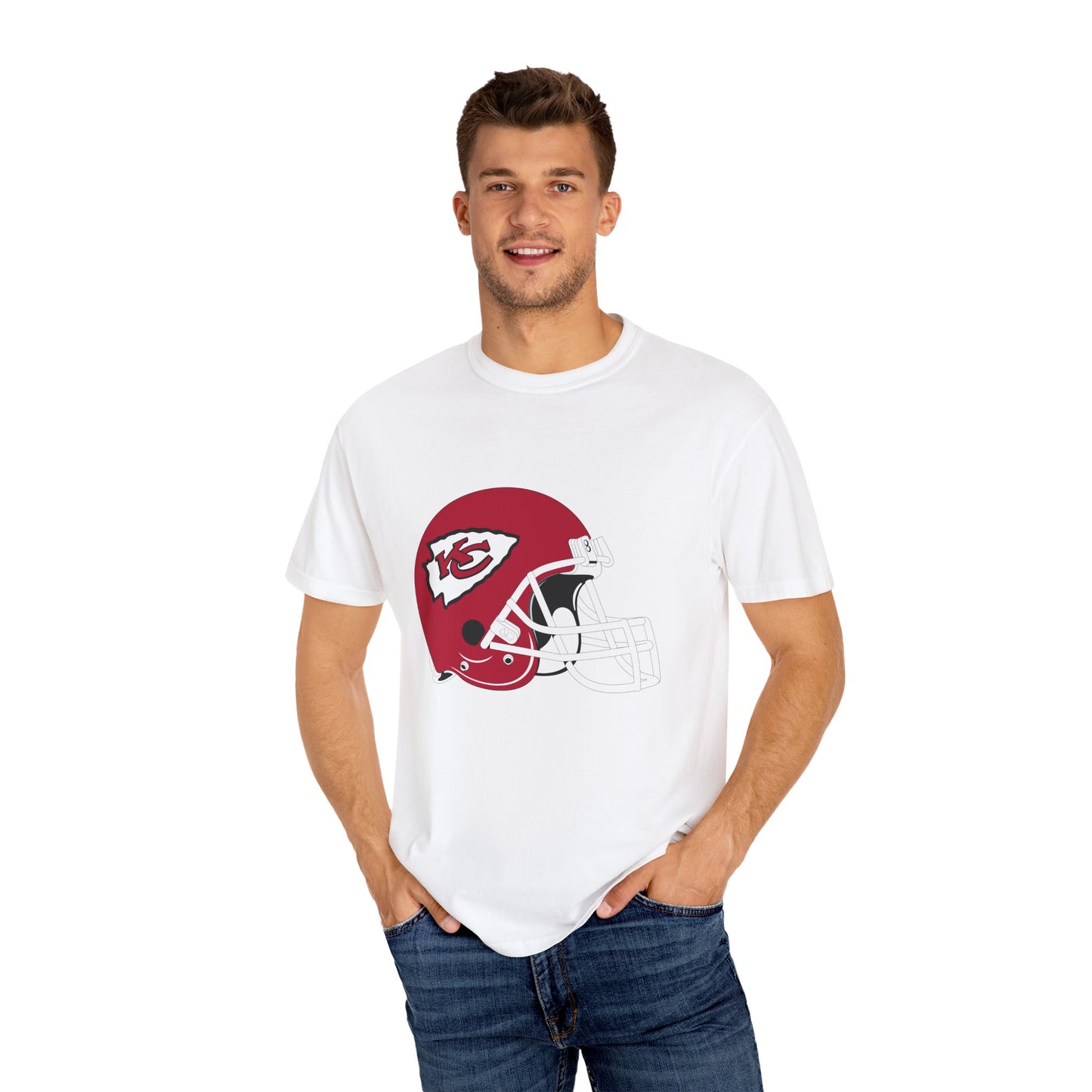 Kansas City Chiefs Football Fans Garment-Dyed T-Shirt – Premium Cotton Tee for Customization