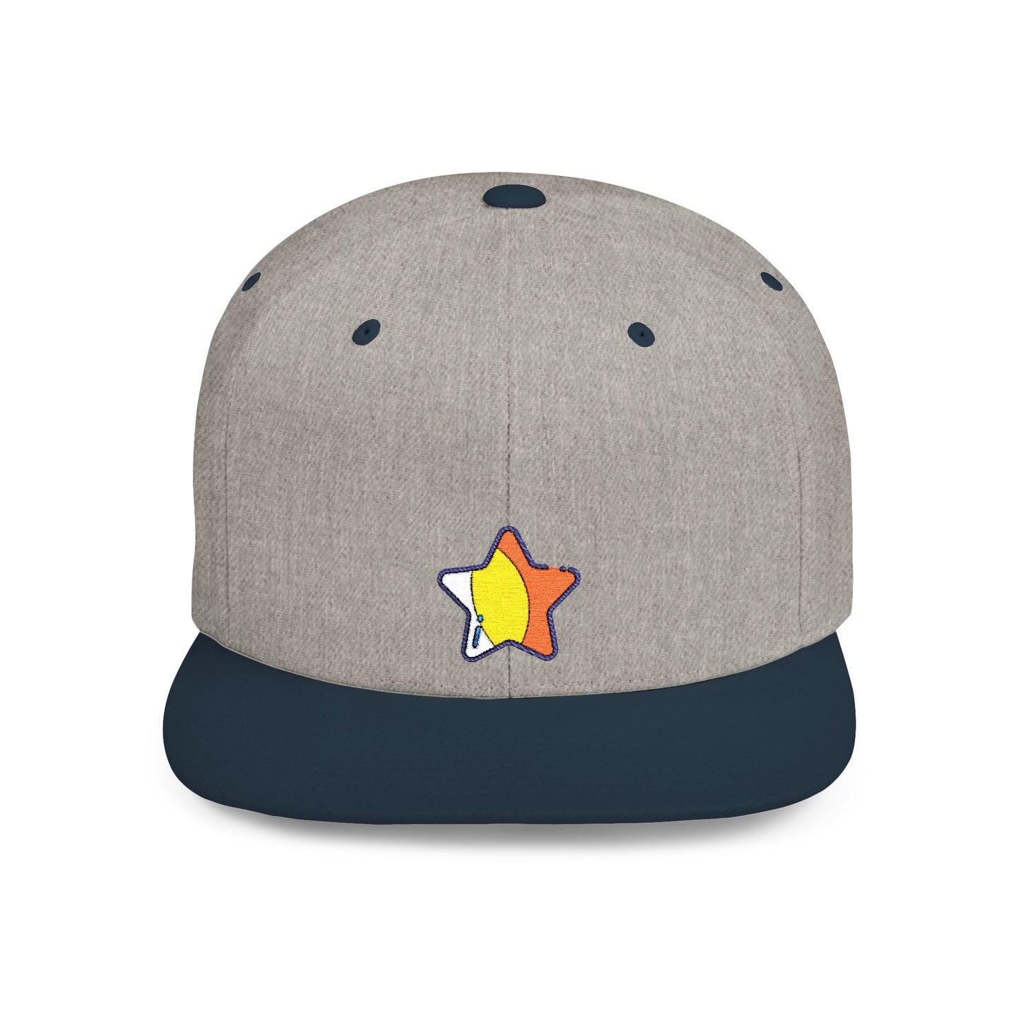 Icons Embroidered Star Yellow Flat Bill Snapback – Lightweight, Custom Fit, Premium Quality