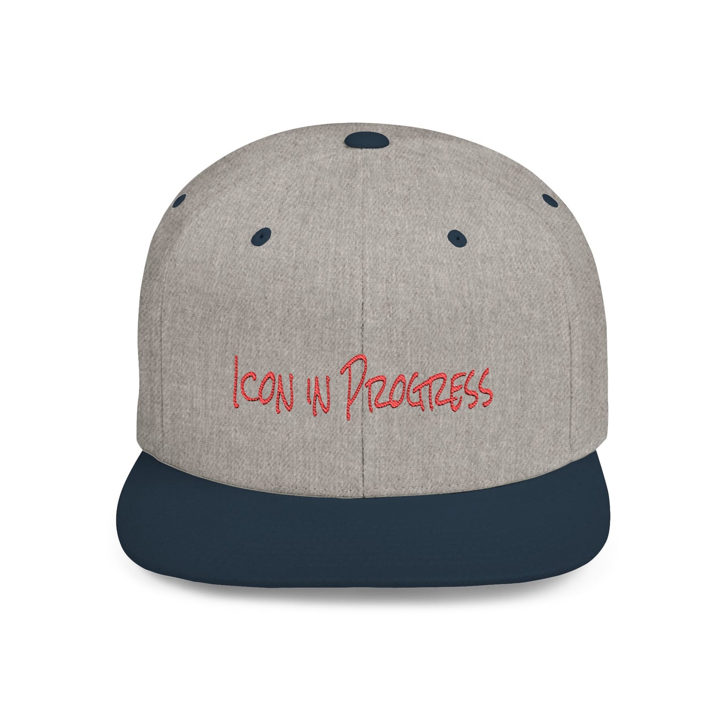 Text Icon in Progress Flat Bill Snapback – Lightweight, Custom Fit, Premium Quality