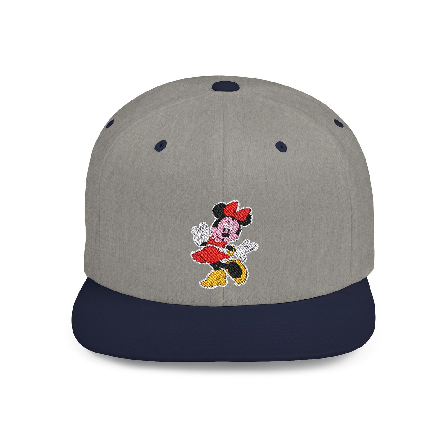 Minnie Mouse Art Flat Bill Snapback – Lightweight, Custom Fit, Premium Quality