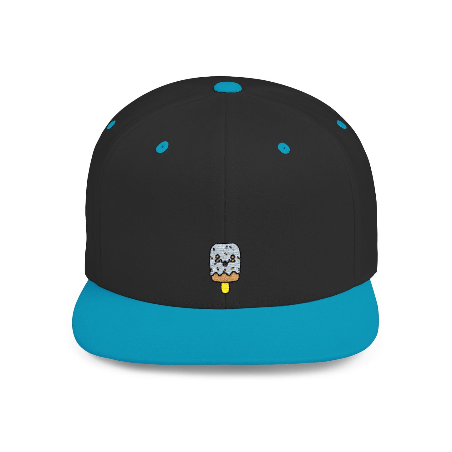 Icons Embroidered Ice Cream Flat Bill Snapback – Lightweight, Custom Fit, Premium Quality