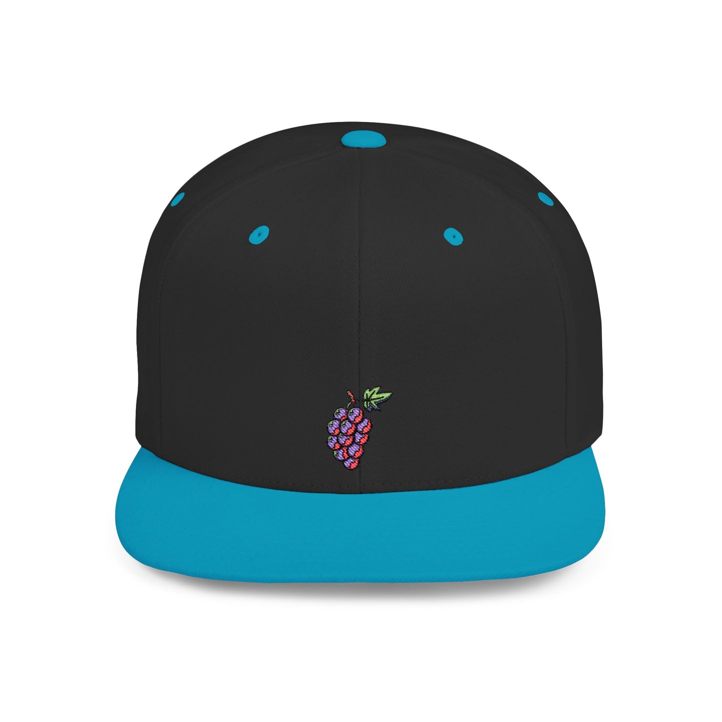 Icons Embroidered Grapes Flat Bill Snapback – Lightweight, Custom Fit, Premium Quality