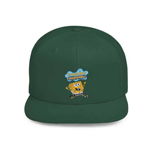 Spongebob Squarepants Flat Bill Snapback – Lightweight, Custom Fit, Premium Quality