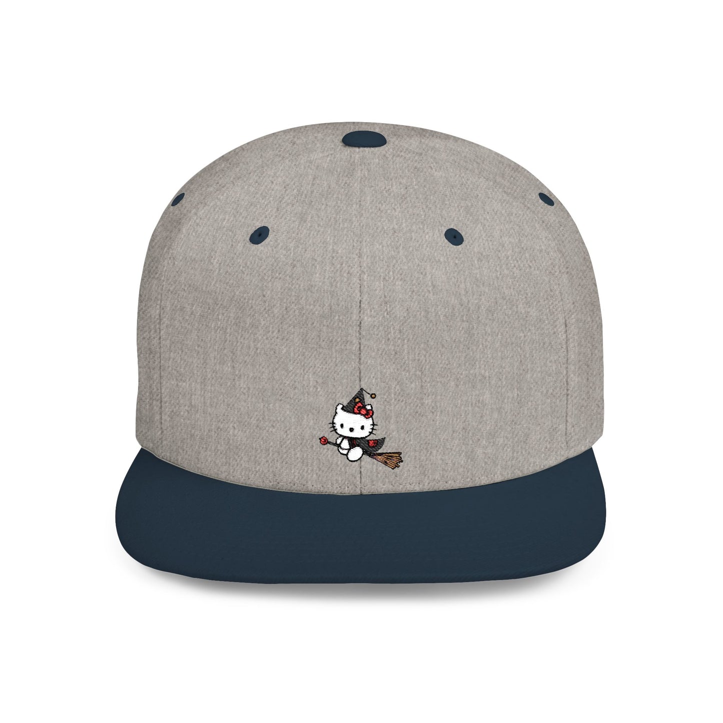 Icons Embroidered Kitty Flat Bill Snapback – Lightweight, Custom Fit, Premium Quality