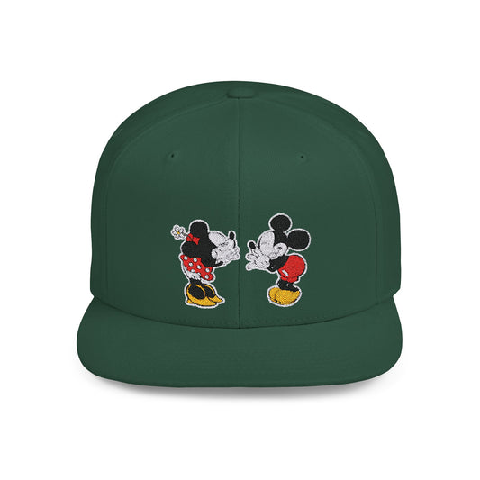 Classic Minnie Mouse Mickey Mouse Flat Bill Snapback – Lightweight, Custom Fit, Premium Quality