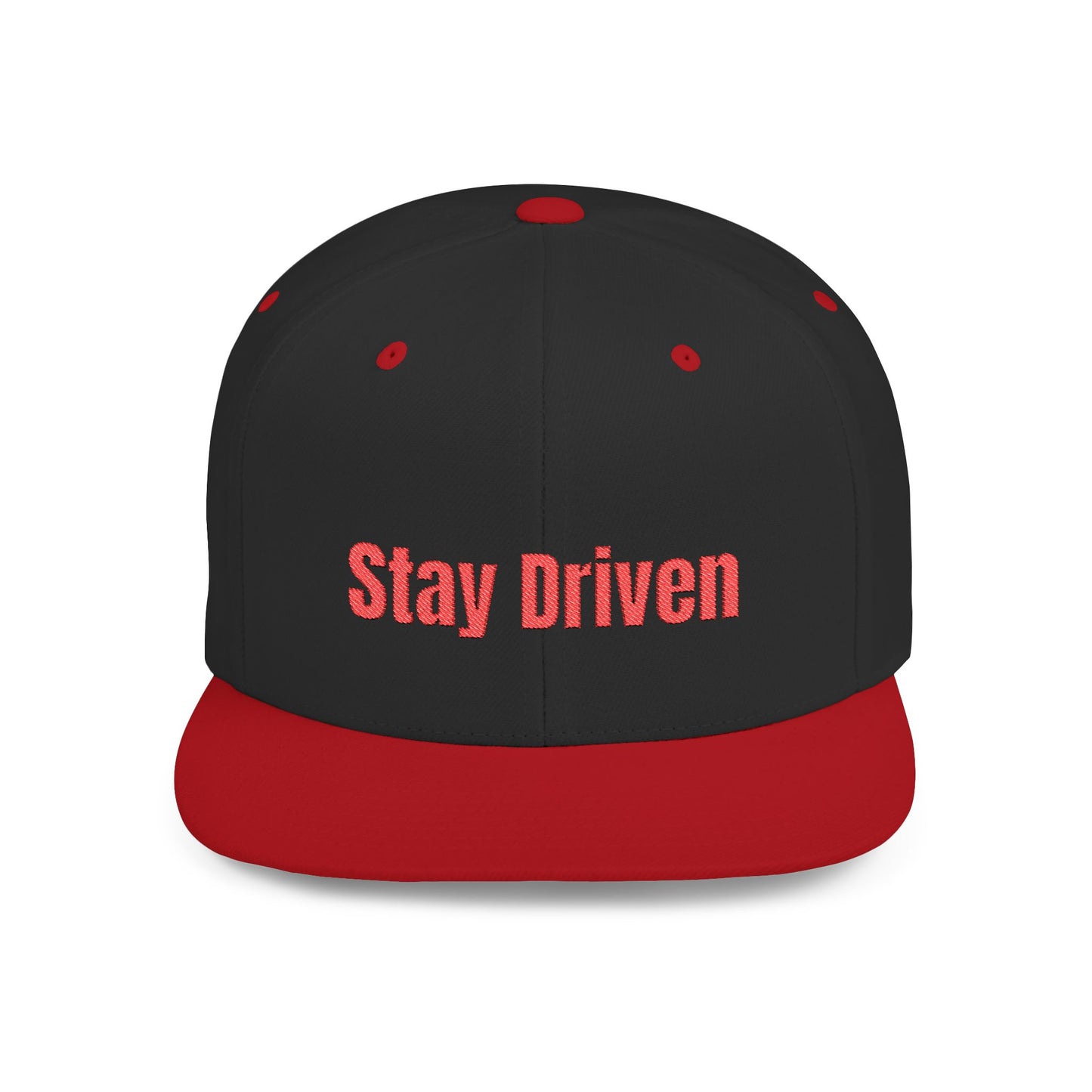 Text Stay Driven Flat Bill Snapback – Lightweight, Custom Fit, Premium Quality