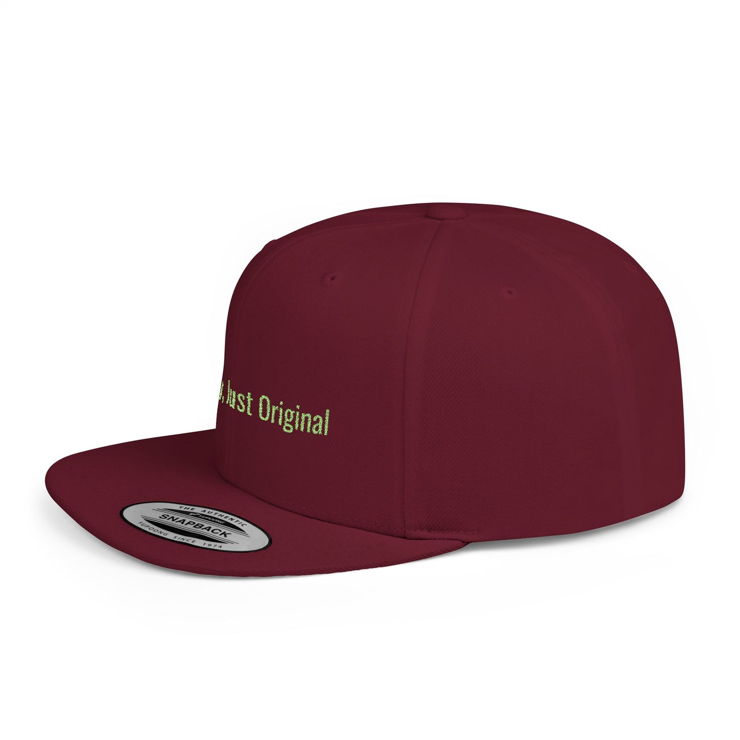 Text No Copy, Just Original Flat Bill Snapback – Lightweight, Custom Fit, Premium Quality