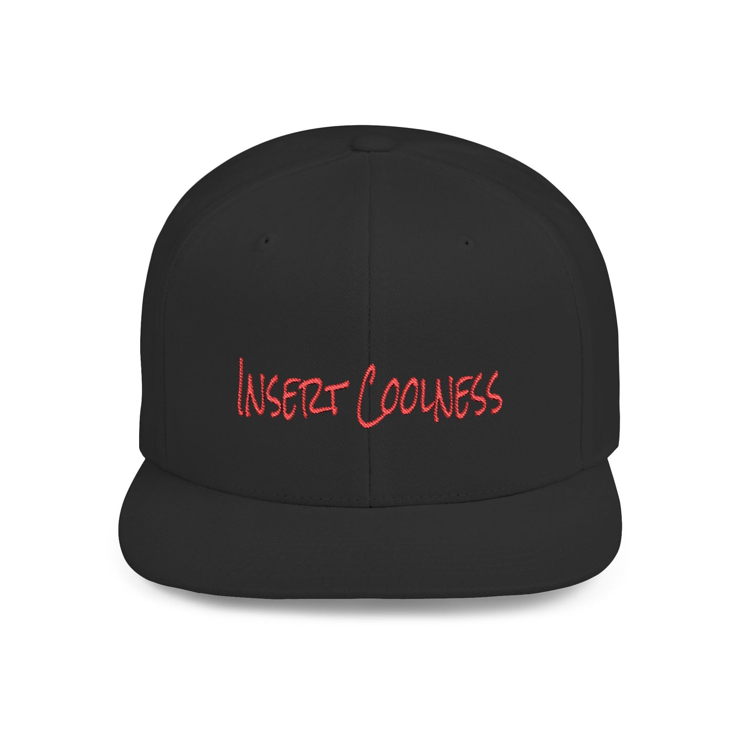 Text Insert Coolness Flat Bill Snapback – Lightweight, Custom Fit, Premium Quality