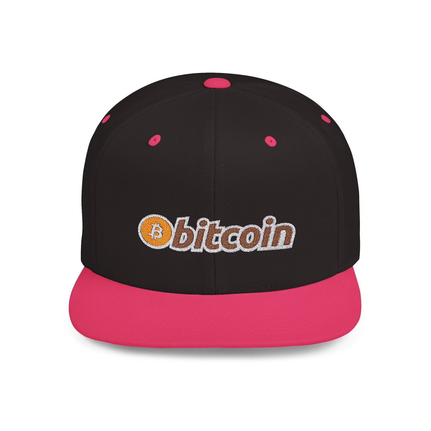 Bitcoin Flat Bill Snapback – Lightweight, Custom Fit, Premium Quality