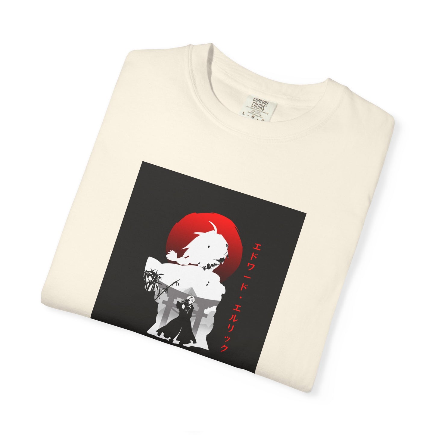 Fullmetal Alchemist Edward Eric Garment-Dyed T-Shirt – Premium Cotton Tee for Customization