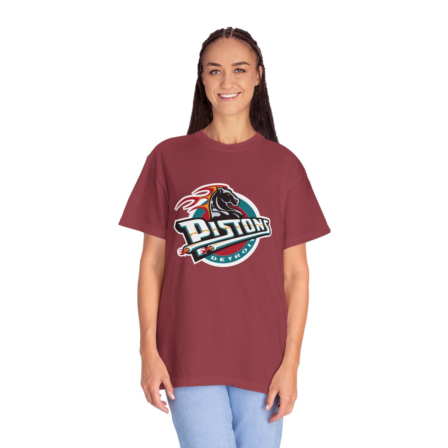 Detroit Pistons Basketball Life Garment-Dyed T-Shirt – Premium Cotton Tee for Customization