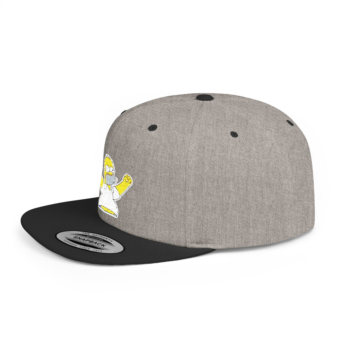 Homer Simpson Flat Bill Snapback – Lightweight, Custom Fit, Premium Quality