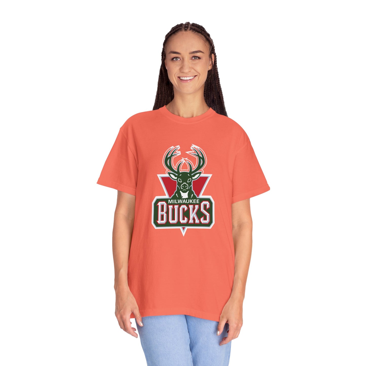 Milwaukee Bucks Hoop Lifestyle Garment-Dyed T-Shirt – Premium Cotton Tee for Customization