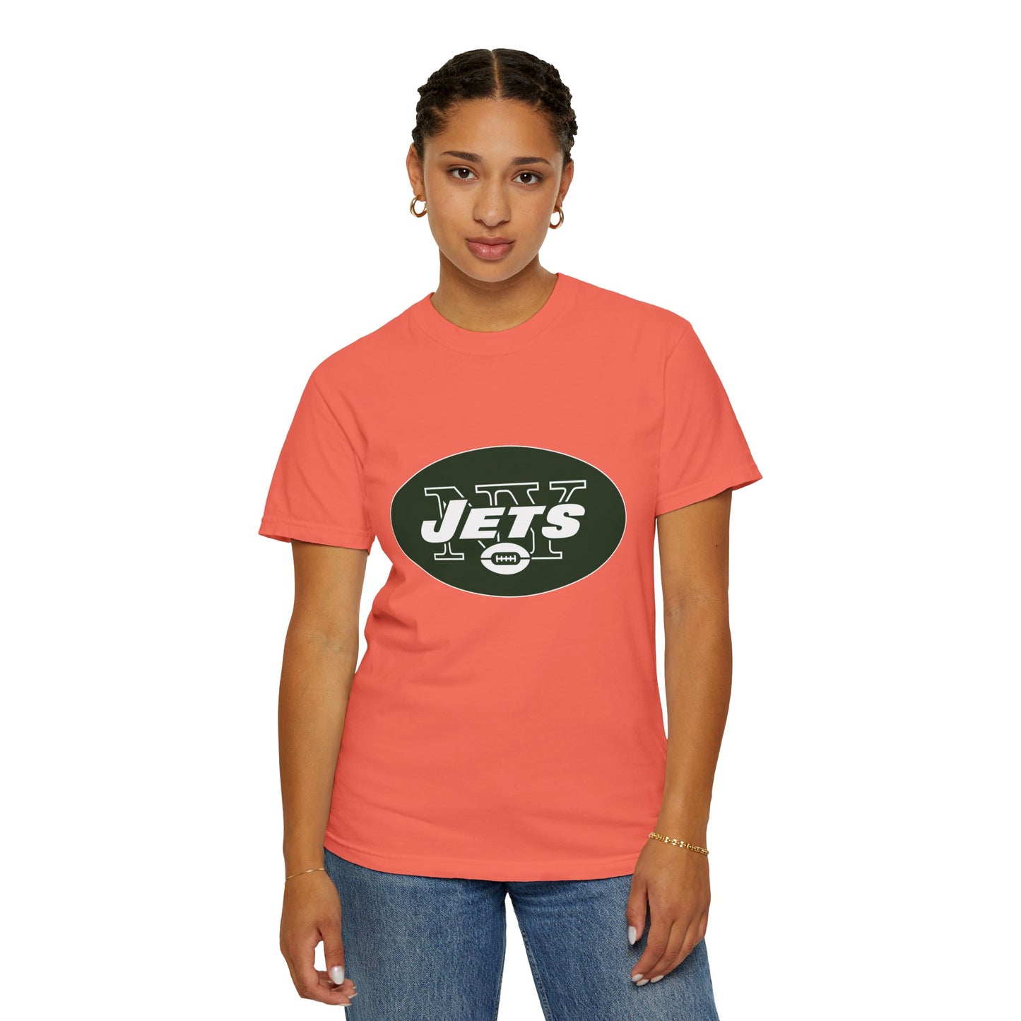 New York Jets Football Products Garment-Dyed T-Shirt – Premium Cotton Tee for Customization