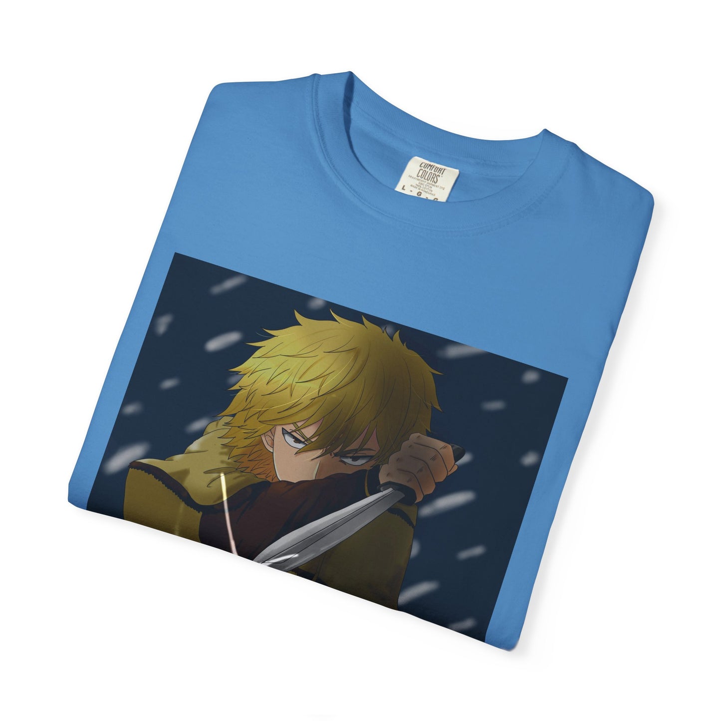 Vinland Saga Thorfinn 8K Garment-Dyed T-Shirt – Premium Cotton Tee for Customization