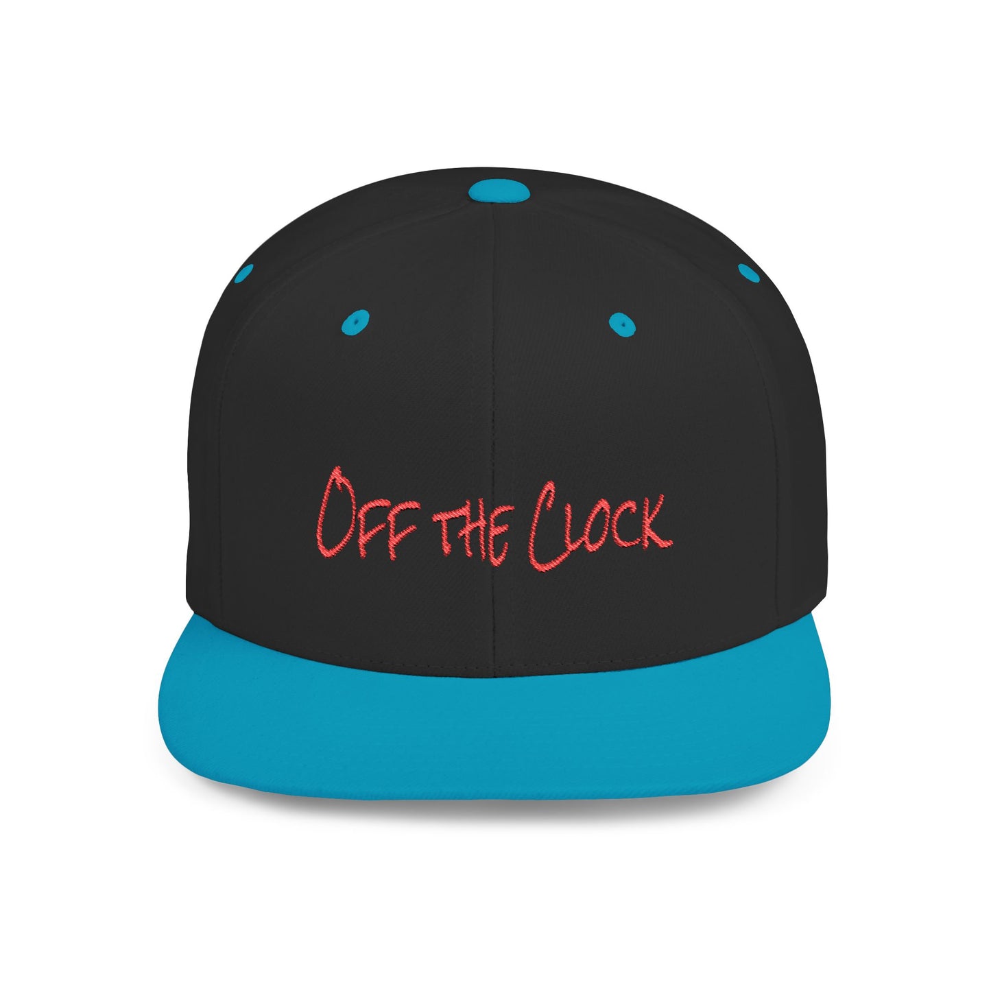 Text Off the Clock Flat Bill Snapback – Lightweight, Custom Fit, Premium Quality