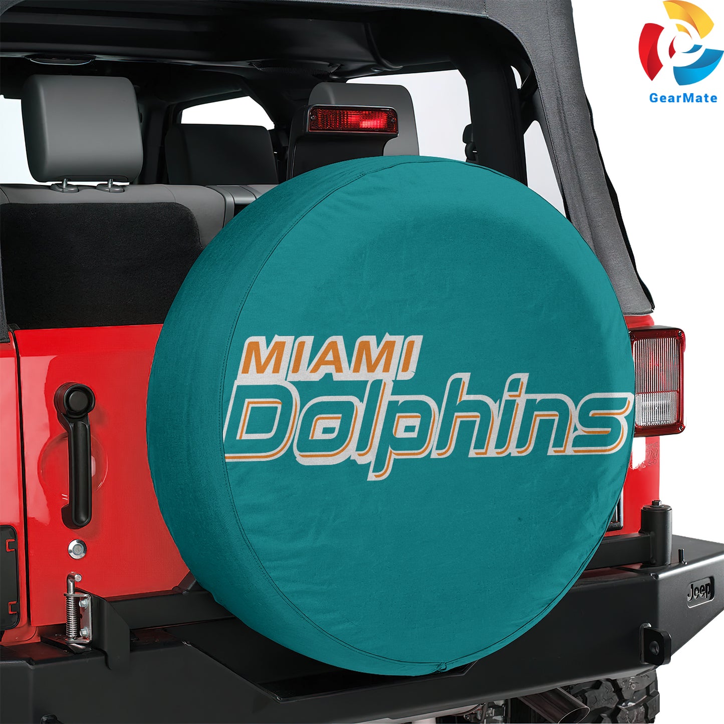 Miami Dolphins Fans Spare Tire Cover – Premium Waterproof UV-Resistant Protector