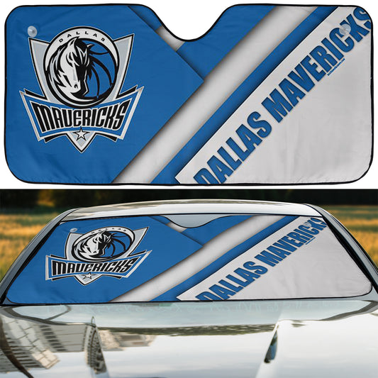 Dallas Maverick Basketball NBA Team Reflective Car Sunshade – Premium Heat & UV Protection, Universal Fit