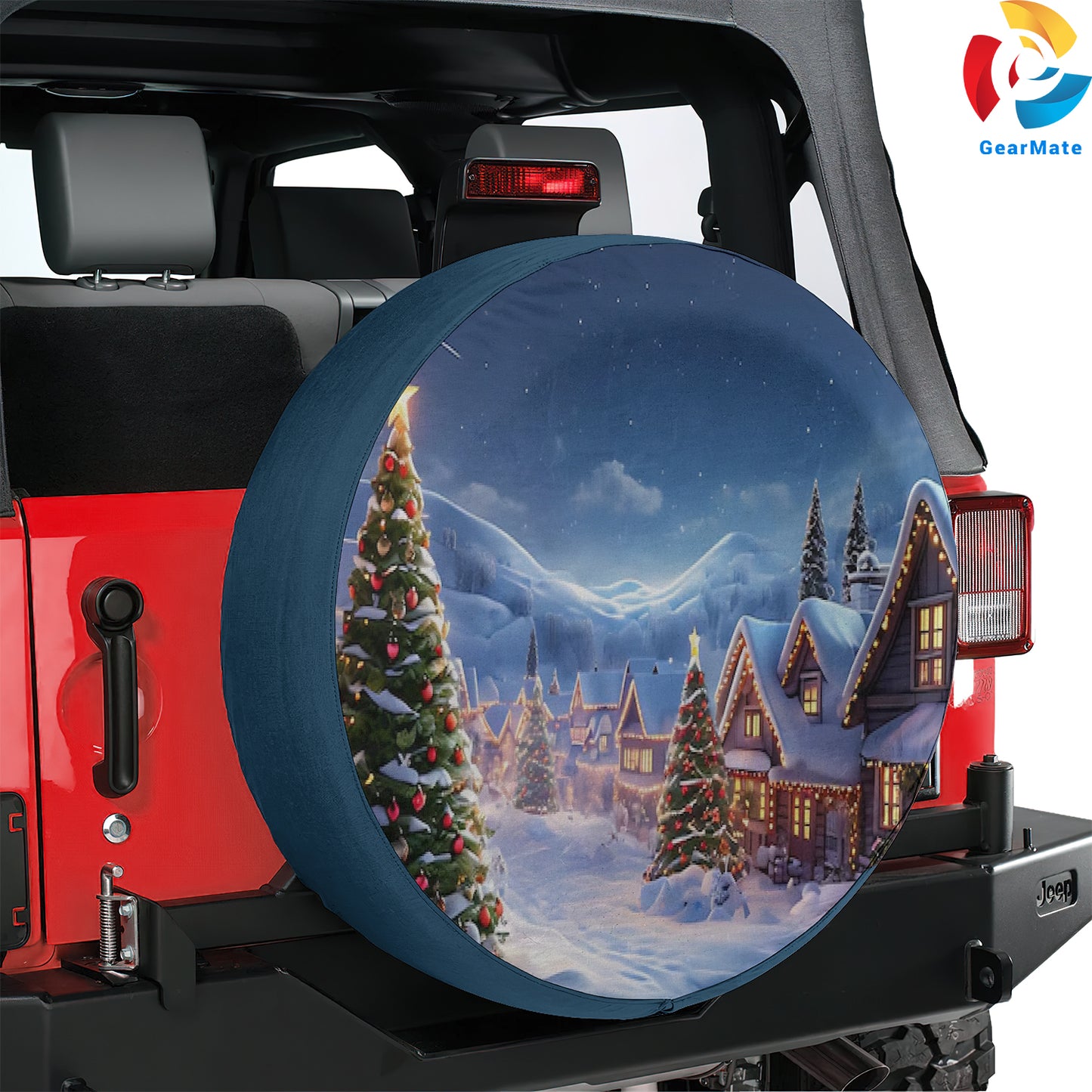 Merry Christmas 2024 Festive Home Spare Tire Cover – Premium Waterproof UV Resistant Protector