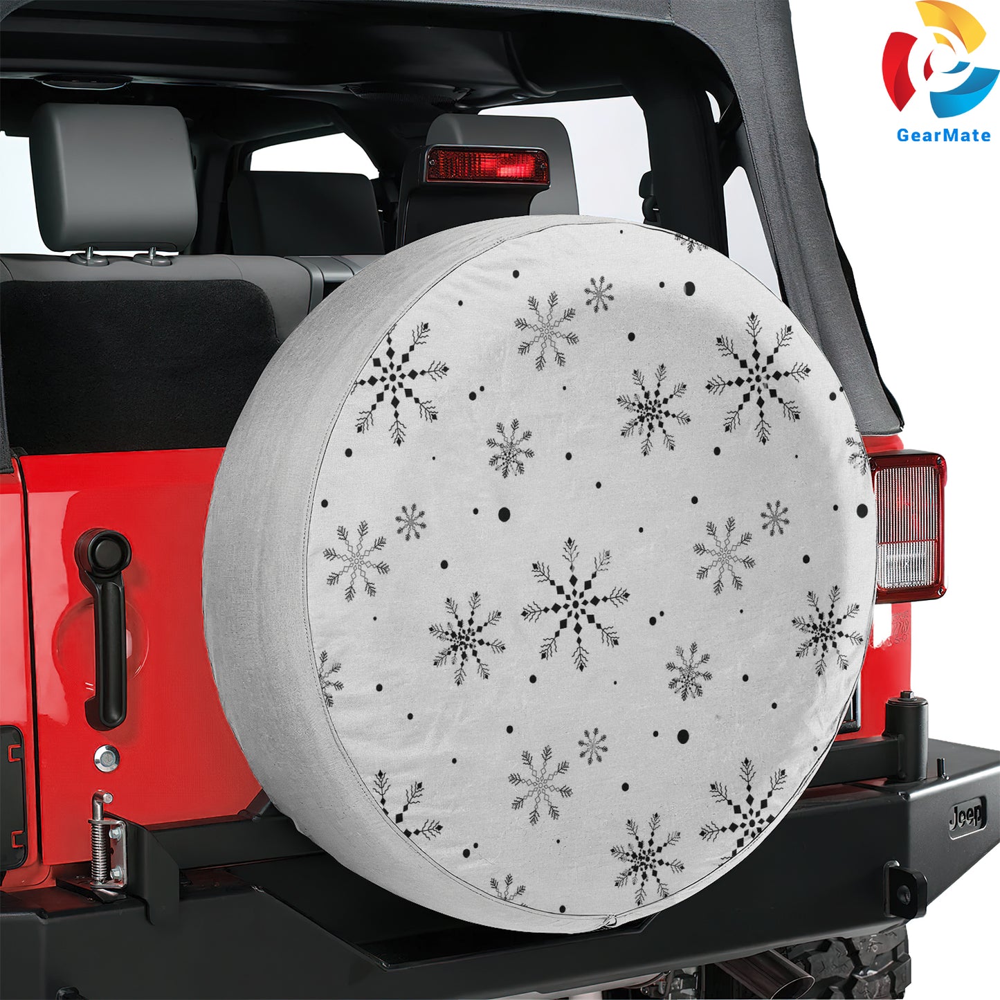 Merry Christmas 2024 Snowflake Season Spare Tire Cover – Premium Waterproof UV Resistant Protector