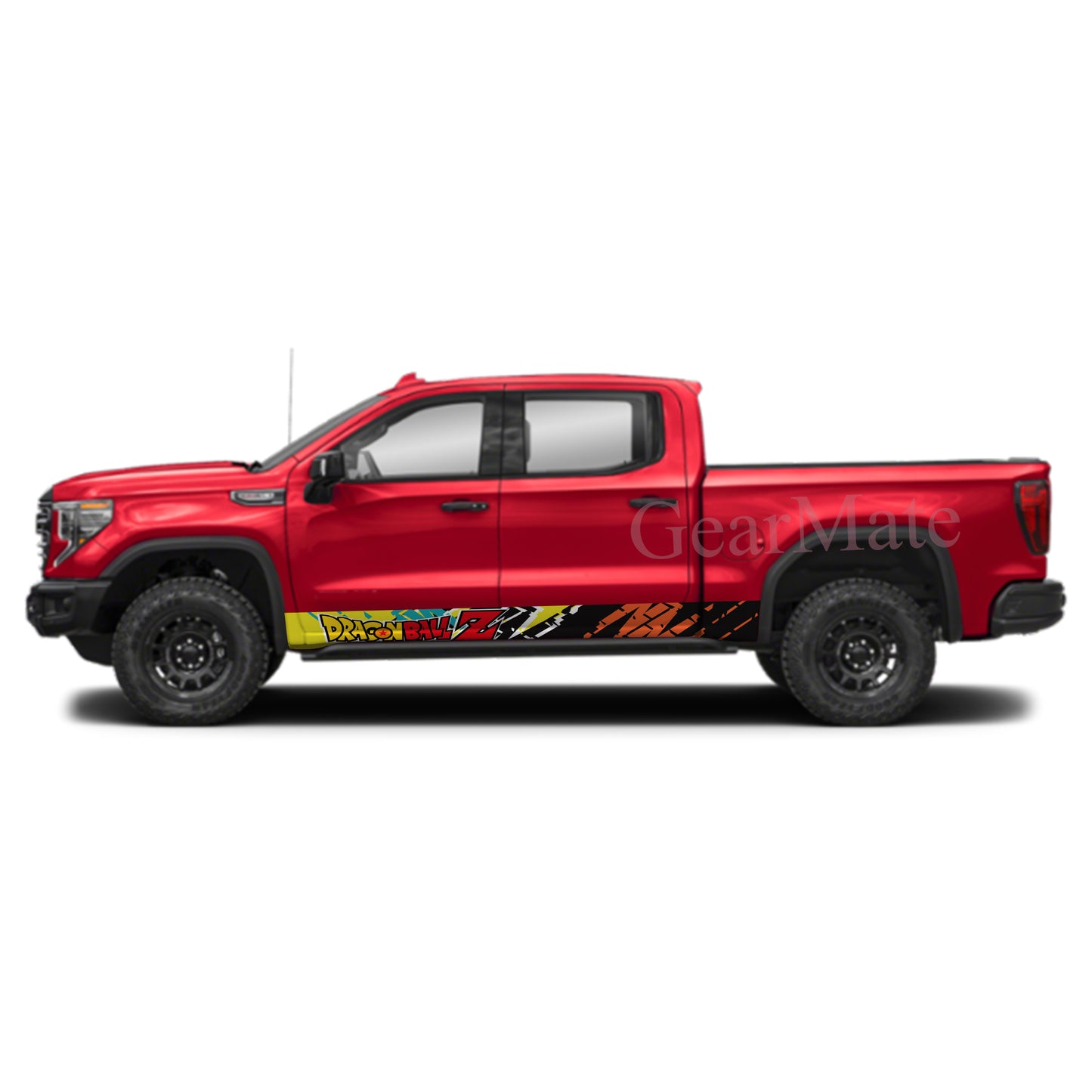 Sport Racing Dragon Ball Z Rocker Panel Graphic Decal Kit (Left & Right Sides) - High Quality Vinyl for Trucks & SUVs