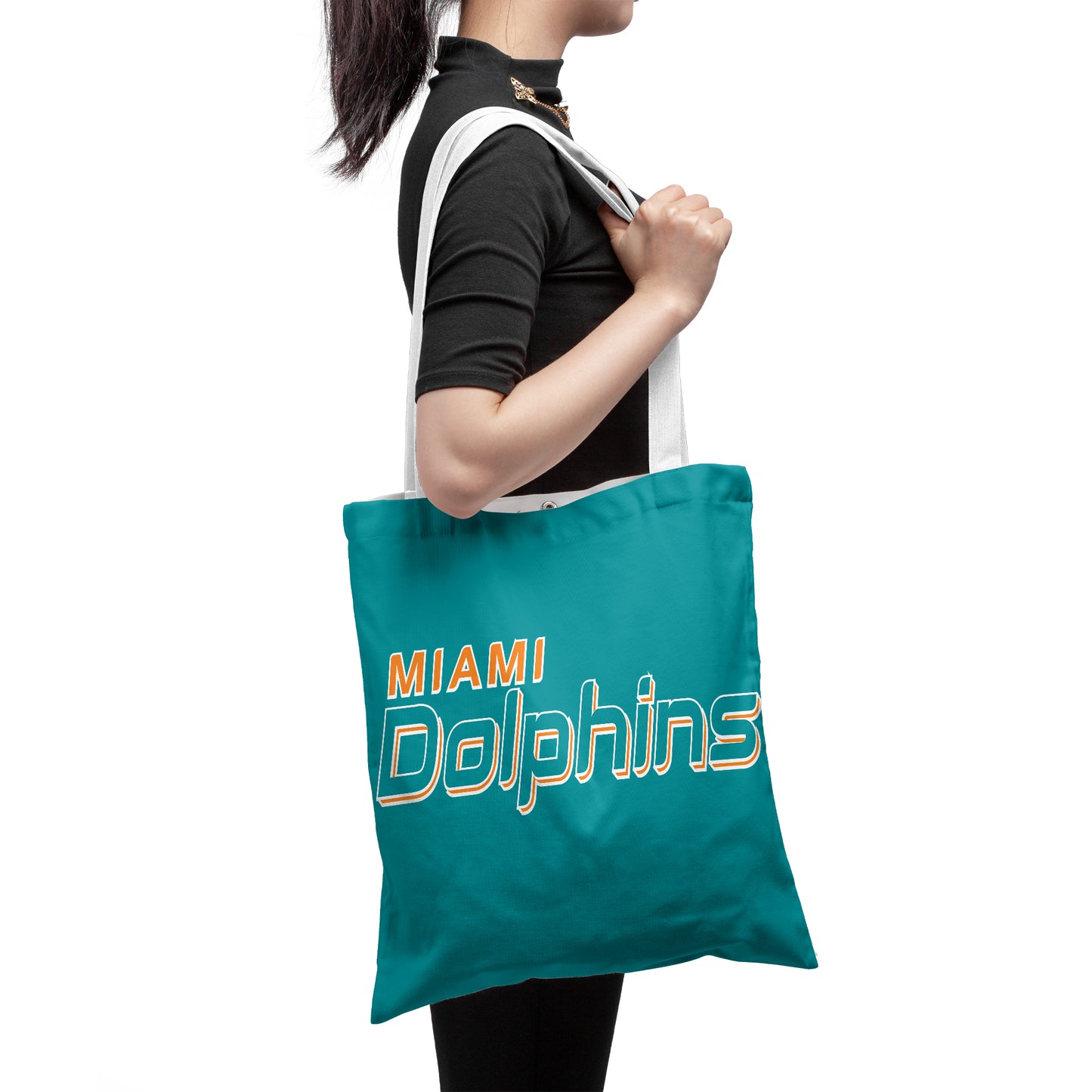 Miami Dolphins NFL Fans Polyester Canvas Tote Bag – Durable and Stylish