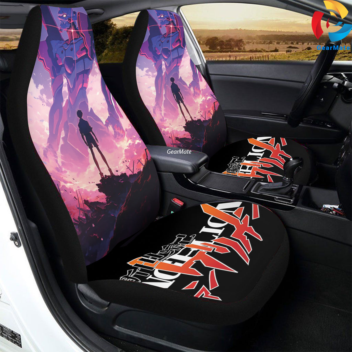 Evangelion Car Seat Covers – High Quality Graphic and Polar Fleece Protector Set