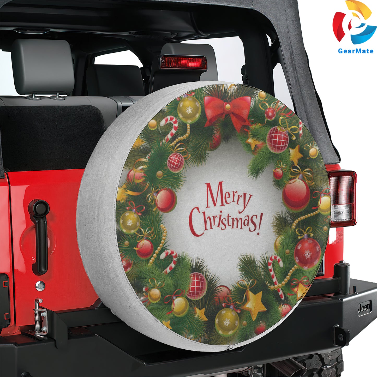 Merry Christmas 2024 Festive Decor Spare Tire Cover – Premium Waterproof UV Resistant Protector