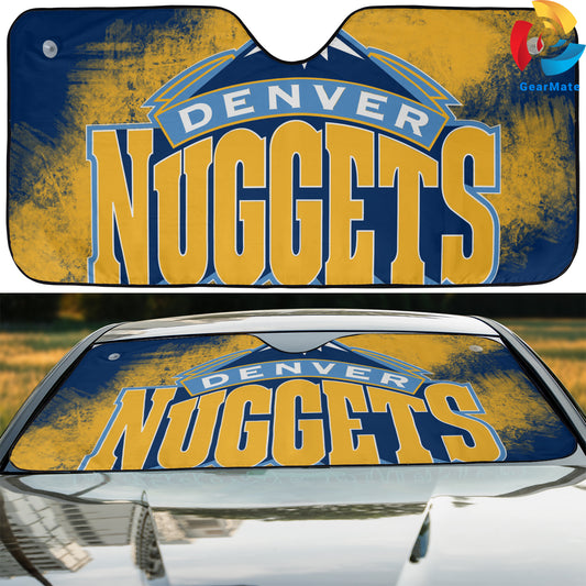 Denver Nuggets Basket Ball Team Reflective Car Sunshade – Premium Heat & UV Protection, Universal Fit