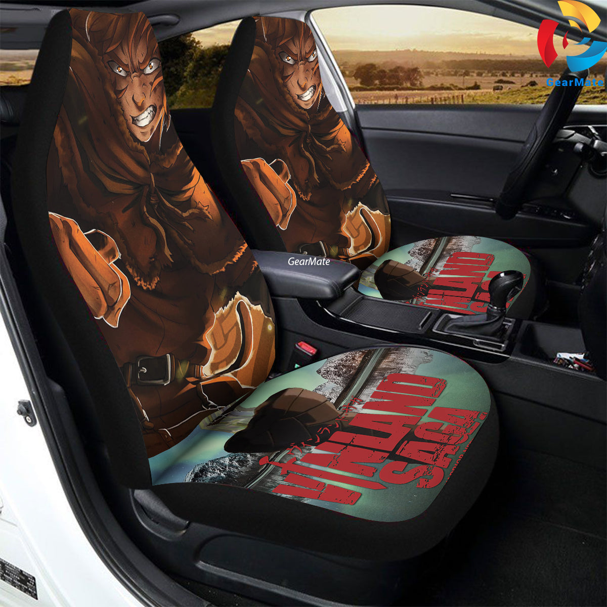 Thorfinn Vinland Saga Car Seat Covers – High Quality Graphic and Polar Fleece Protector Set