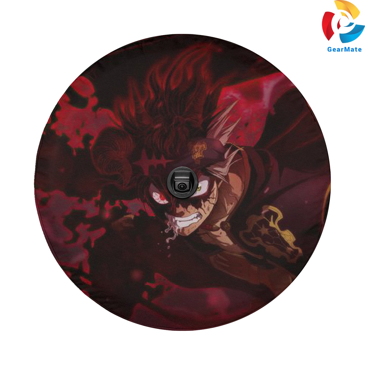 Black Clover Asta Anime Spare Tire Cover – Premium Waterproof UV Resistant Protector