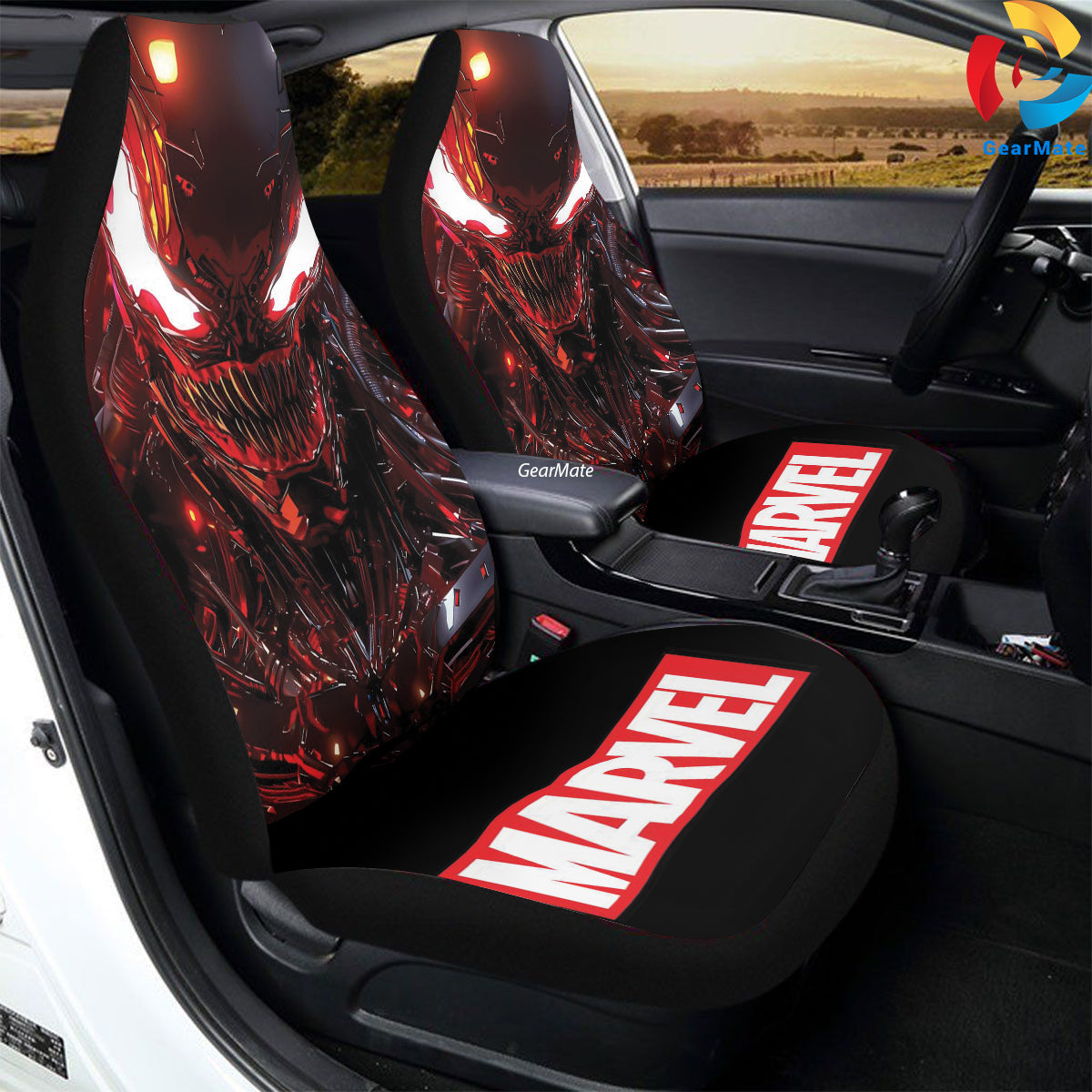 Marvel Valiant Car Seat Covers – High Quality Graphic and Polar Fleece Protector Set