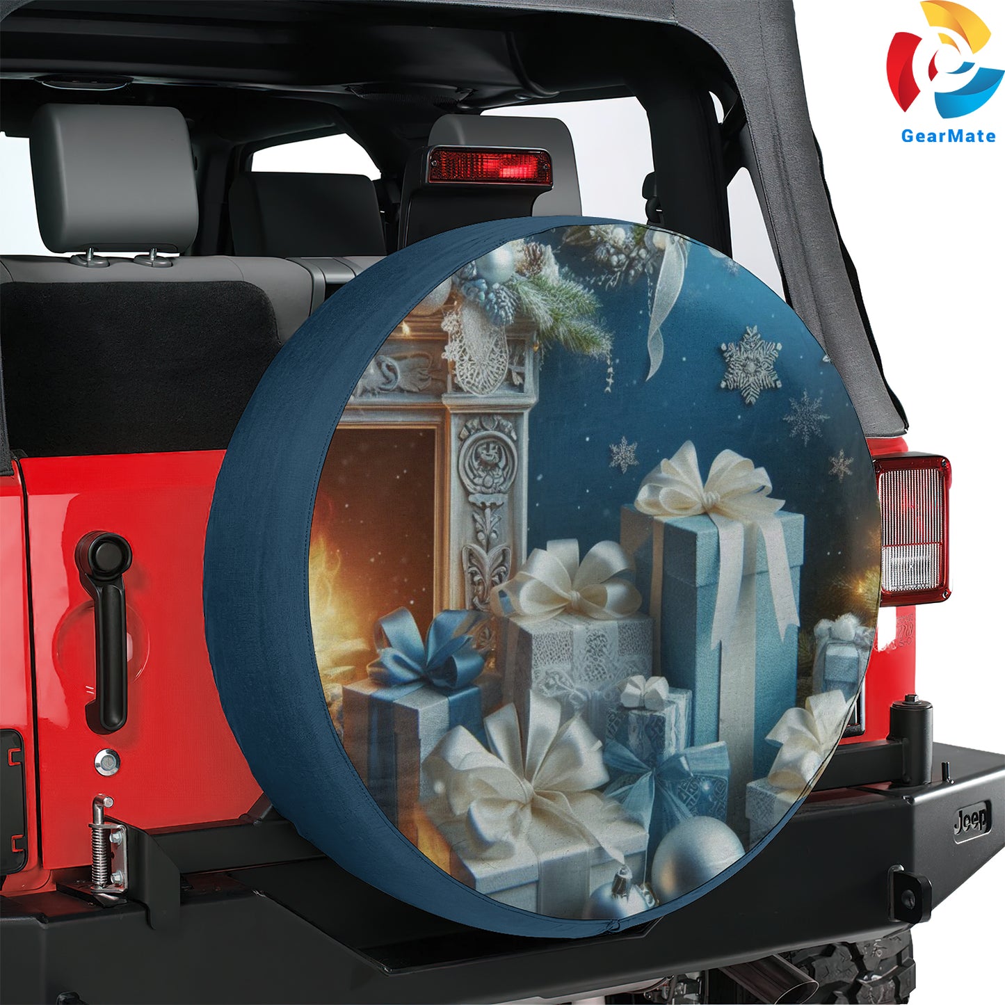 Merry Christmas 2024 Holiday Car Decor Spare Tire Cover – Premium Waterproof UV Resistant Protector