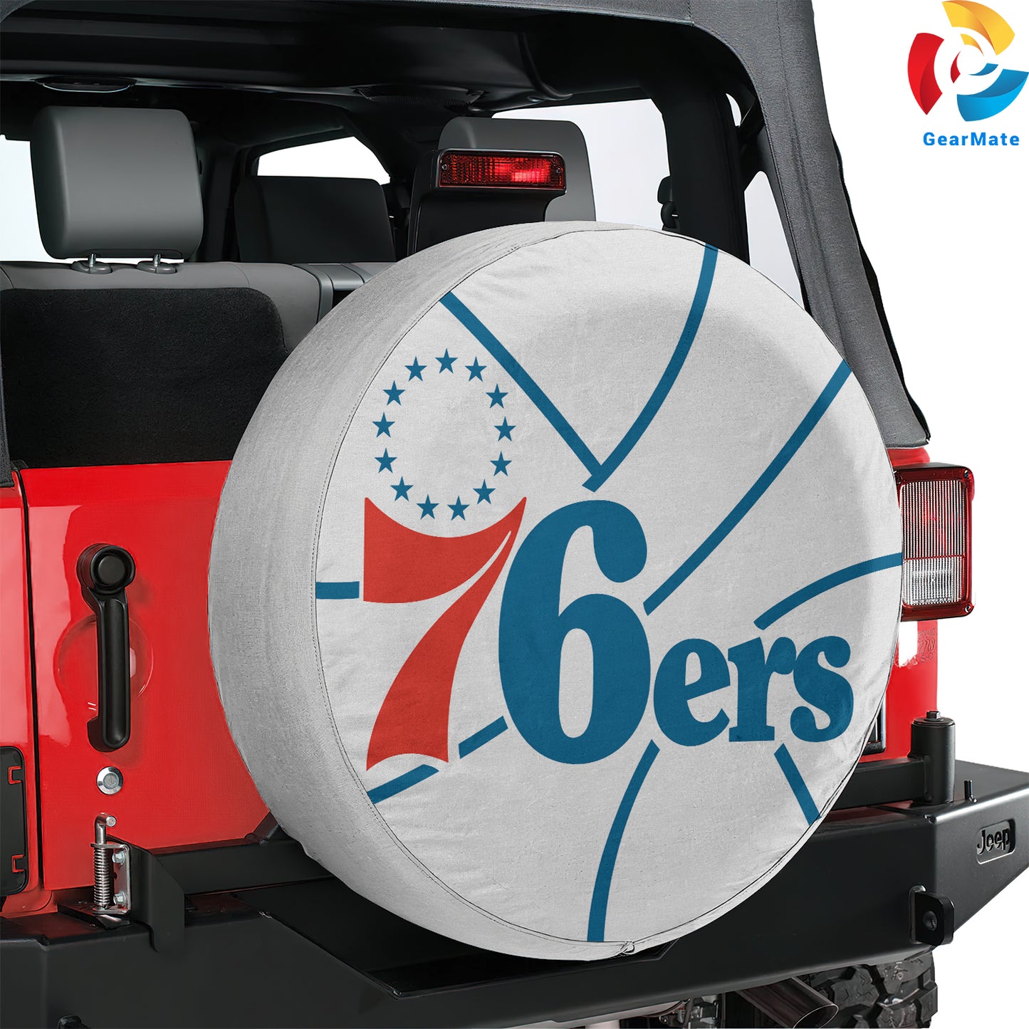 Philadelphia 76ers NBA Team Spare Tire Cover – Premium Waterproof UV-Resistant Protector