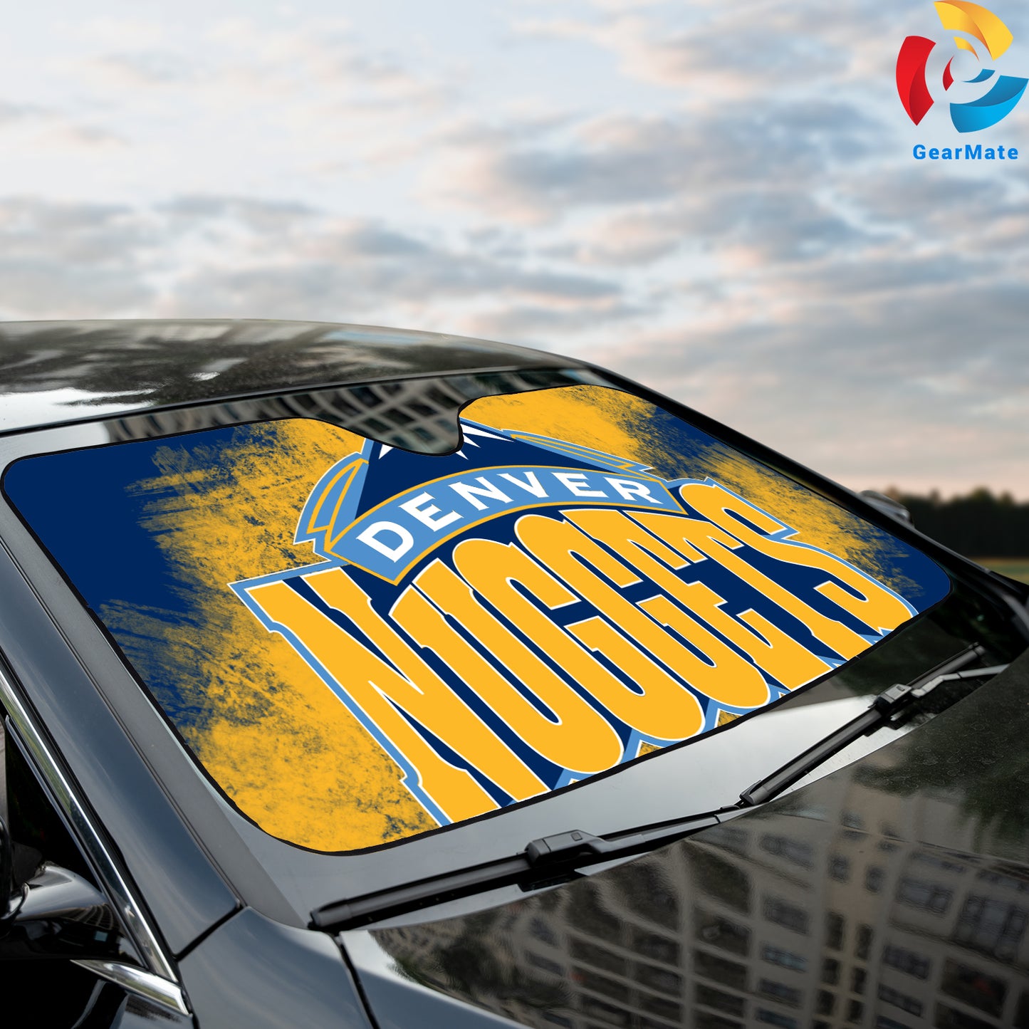 Denver Nuggets Basket Ball Team Reflective Car Sunshade – Premium Heat & UV Protection, Universal Fit