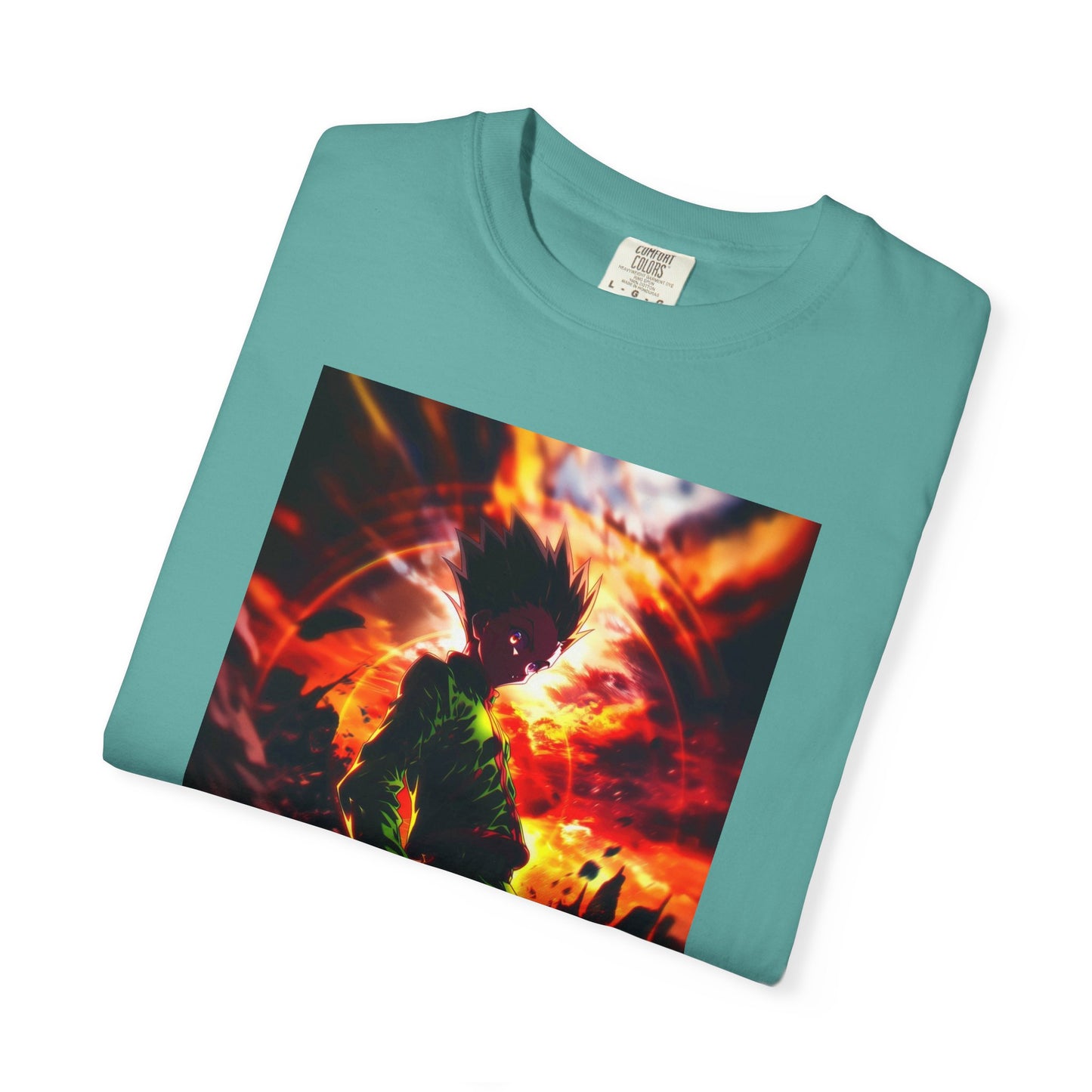 Hunter x Hunter AMOLED Gon Freecss Garment-Dyed T-Shirt – Premium Cotton Tee for Customization