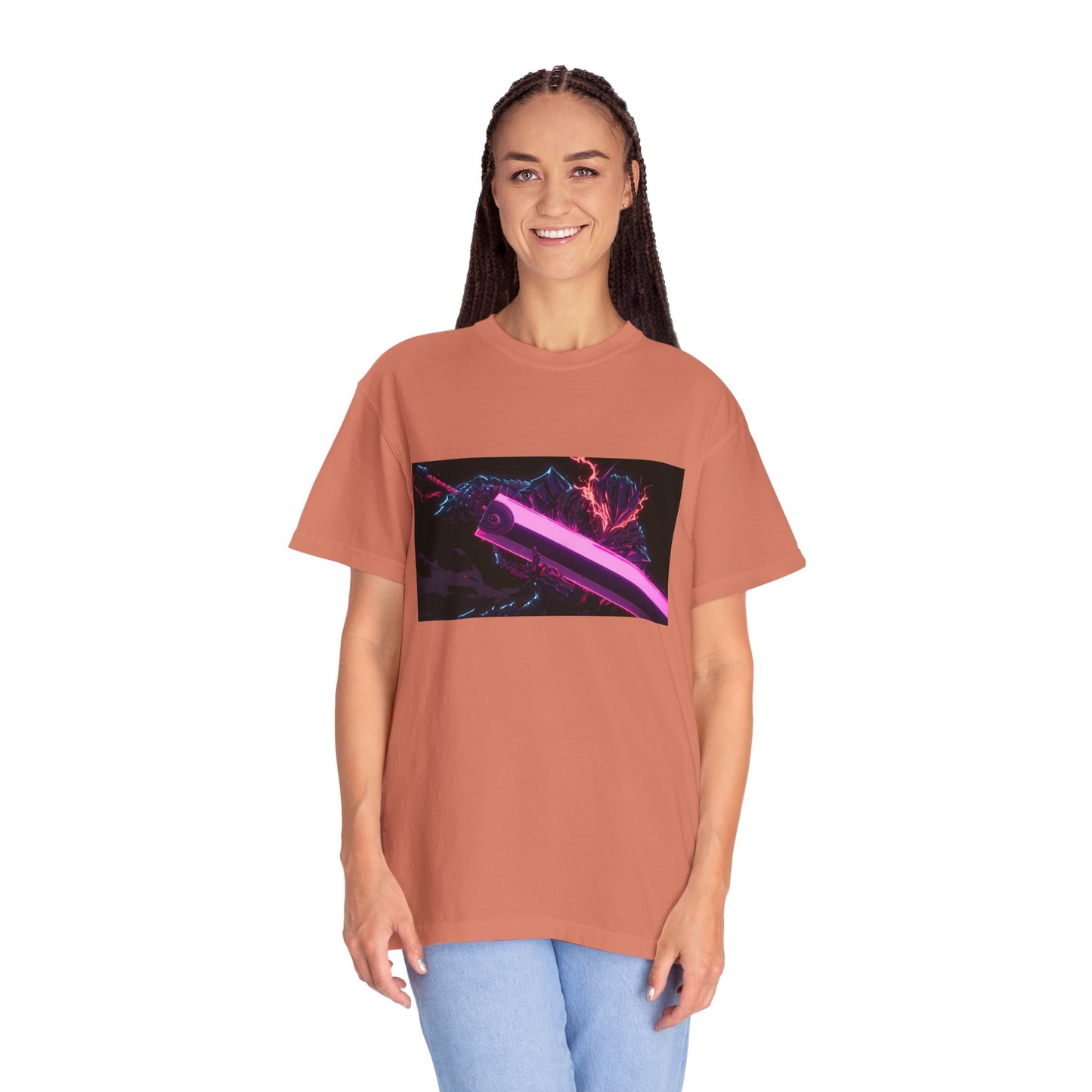 Berserk Neon Guts Purple Garment-Dyed T-Shirt – Premium Cotton Tee