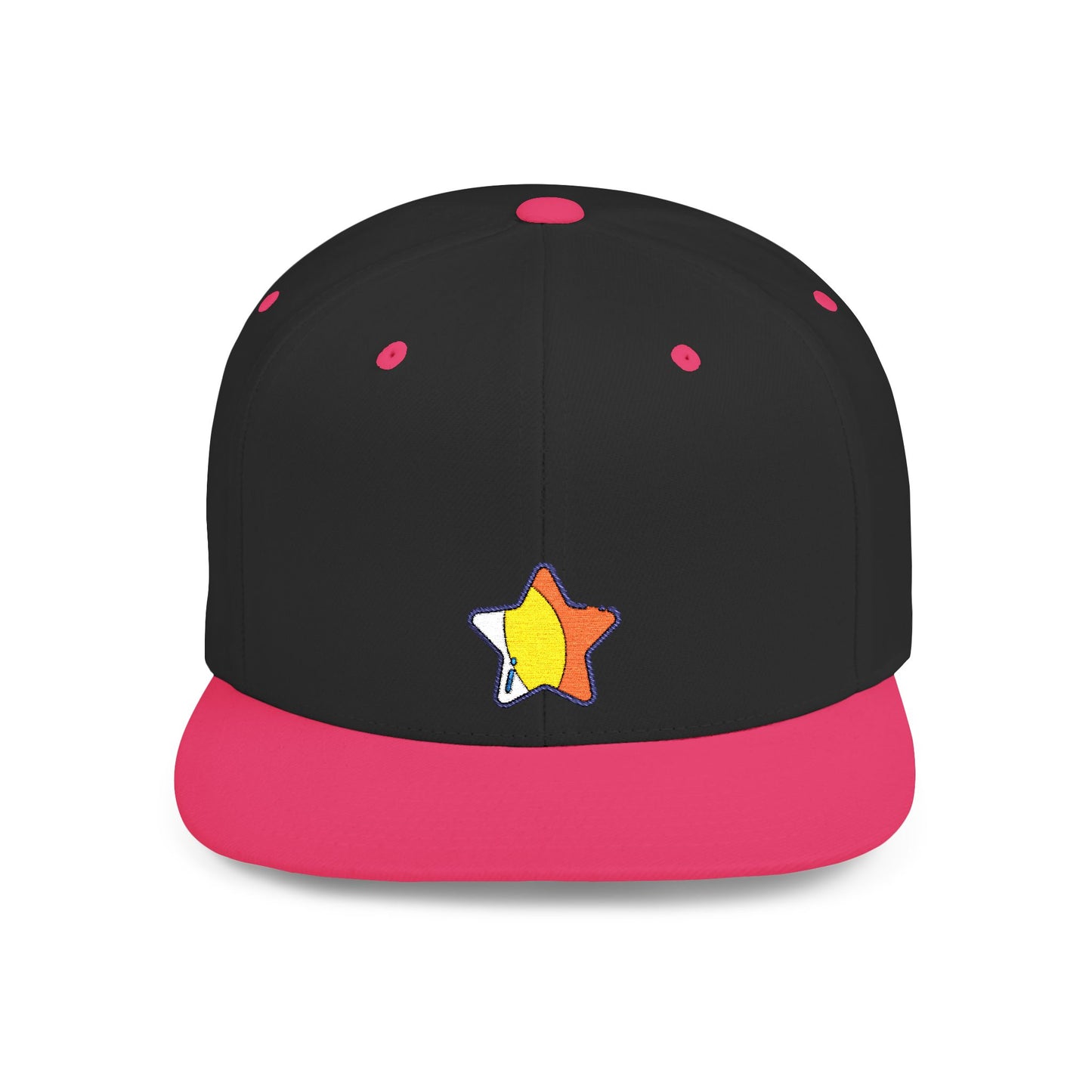 Icons Embroidered Star Yellow Flat Bill Snapback – Lightweight, Custom Fit, Premium Quality
