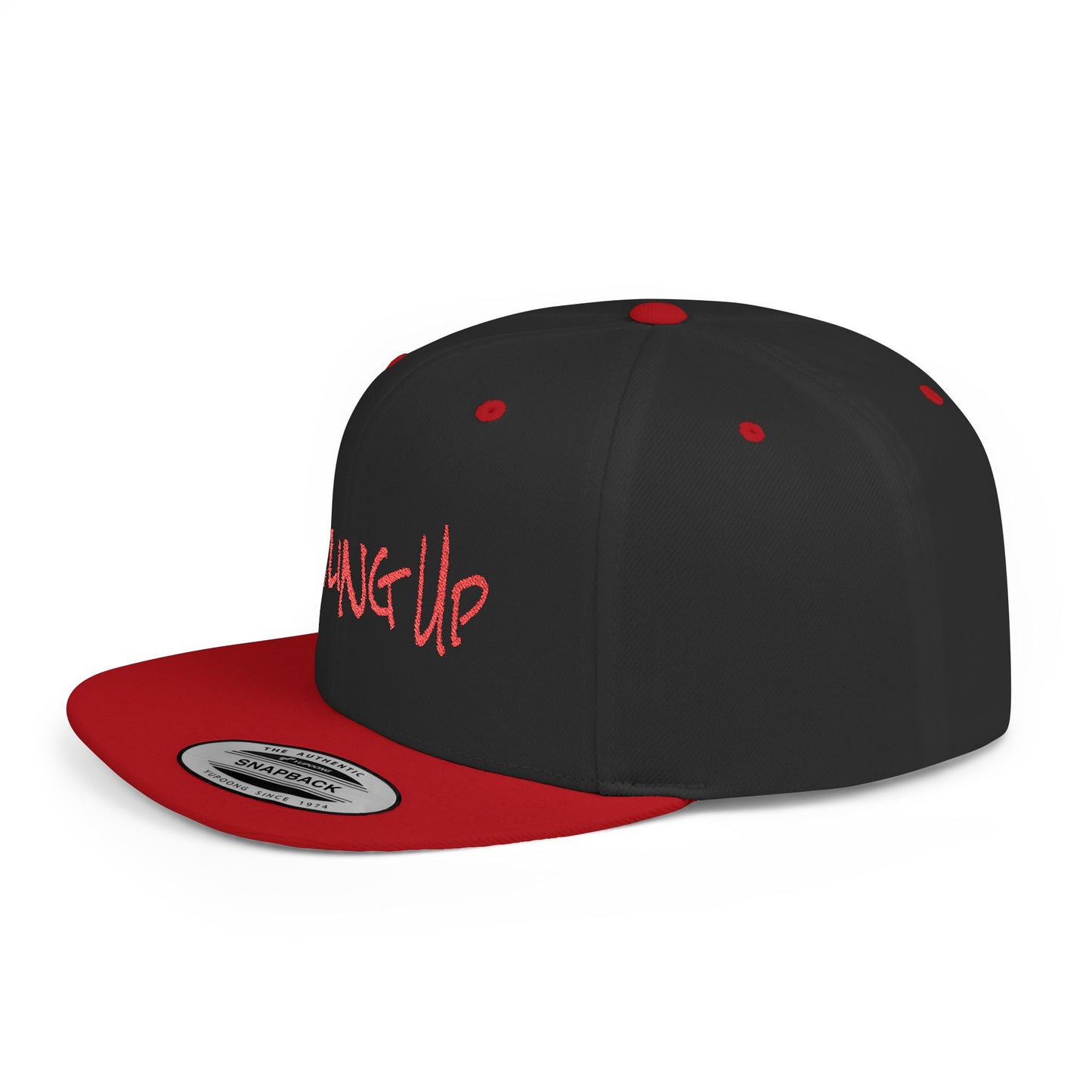 Text Leveling Up Flat Bill Snapback – Lightweight, Custom Fit, Premium Quality