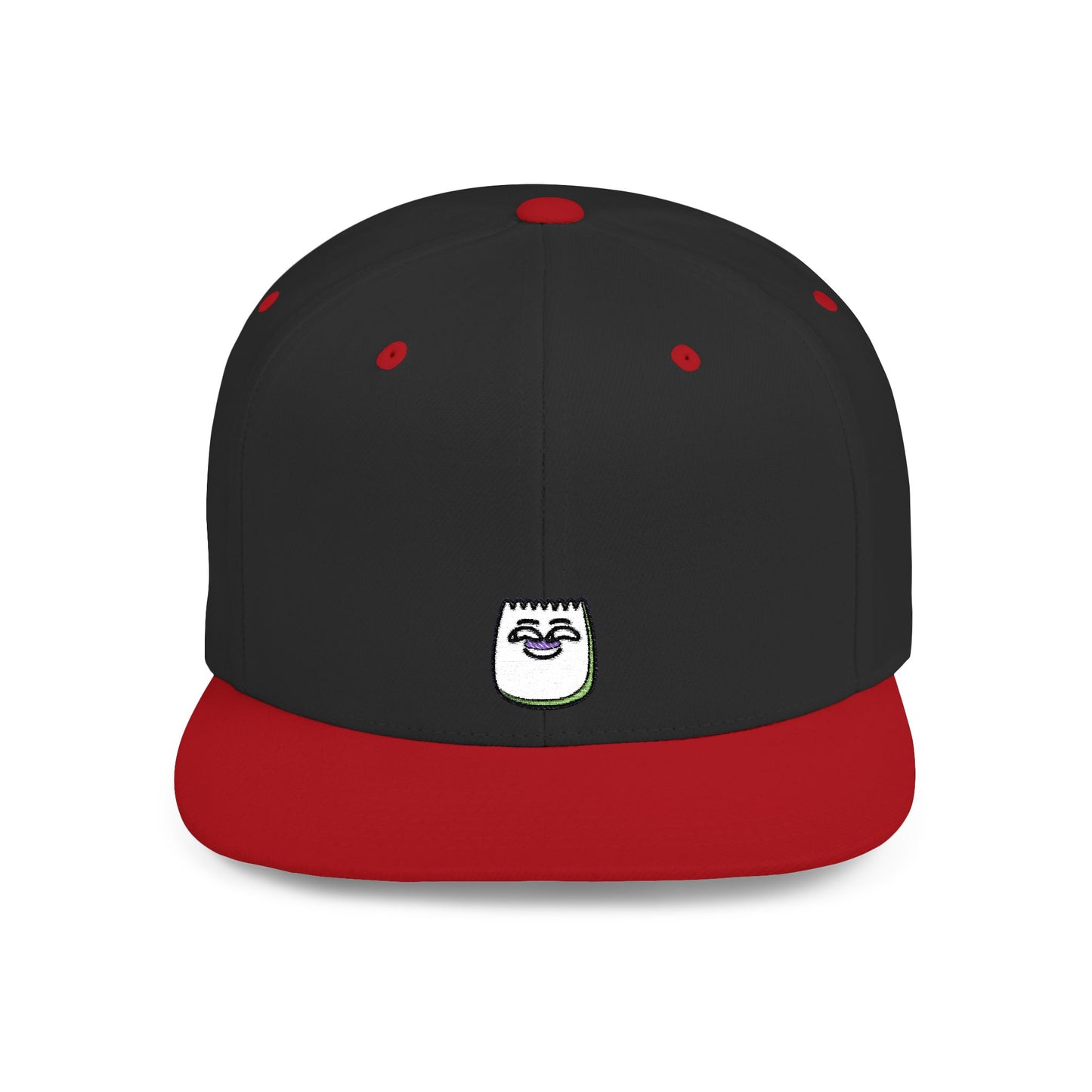 Icons Embroidered Hehe Face Flat Bill Snapback – Lightweight, Custom Fit, Premium Quality