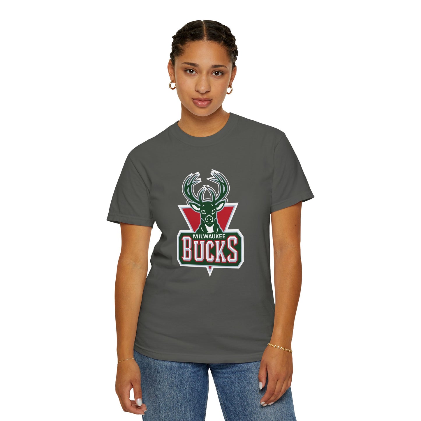 Milwaukee Bucks Hoop Lifestyle Garment-Dyed T-Shirt – Premium Cotton Tee for Customization