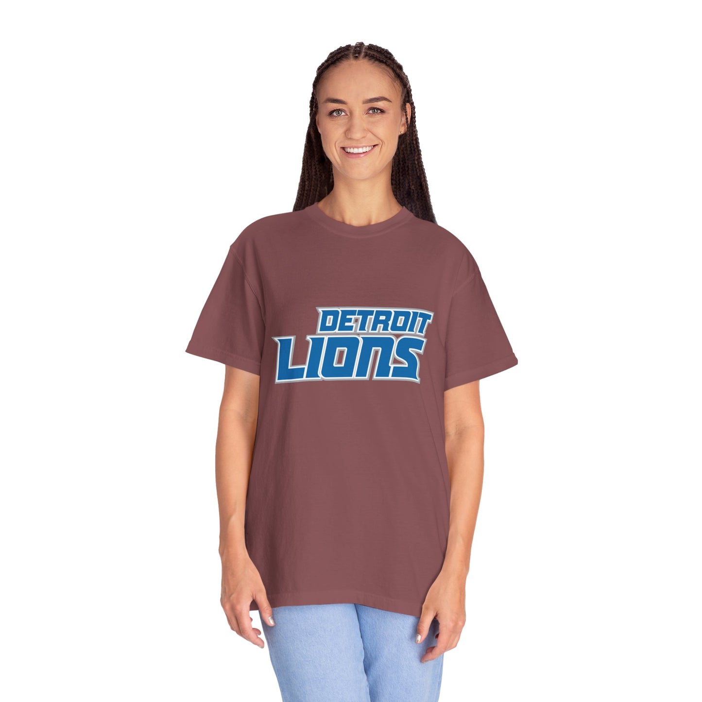 Detroit Lions Merchandise Garment-Dyed T-Shirt – Premium Cotton Tee for Customization