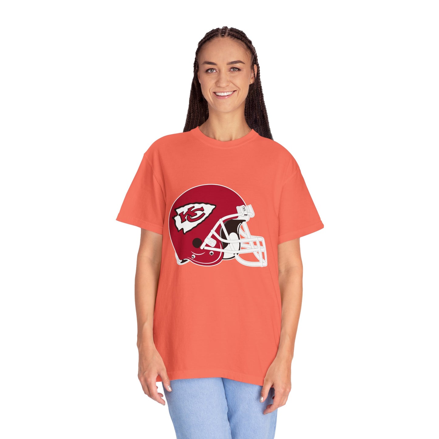 Kansas City Chiefs Football Fans Garment-Dyed T-Shirt – Premium Cotton Tee for Customization