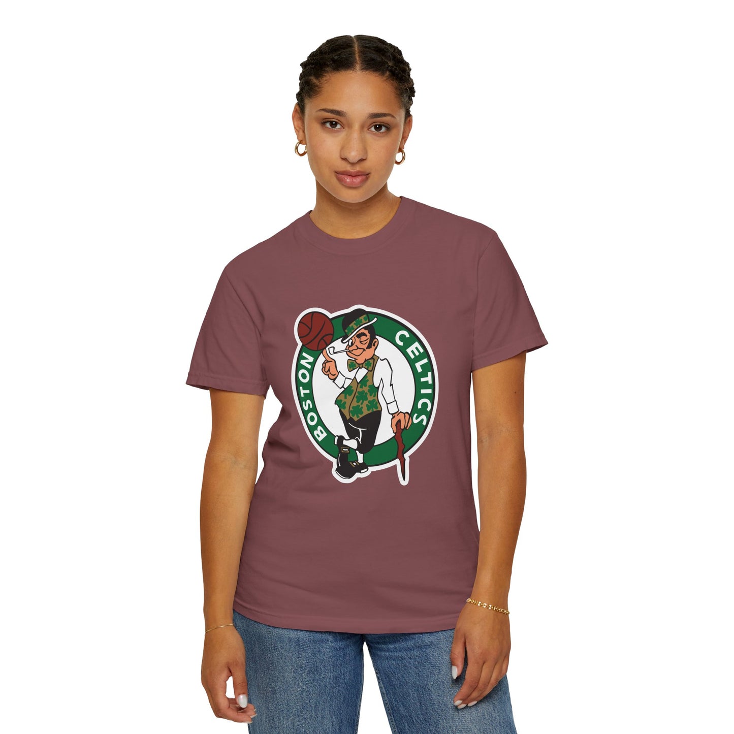 Boston Celtics Street Ball Style Garment-Dyed T-Shirt – Premium Cotton Tee for Customization